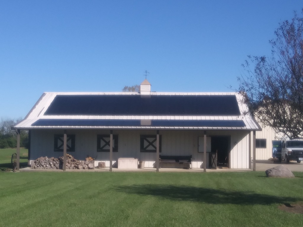 Completed residential solar array