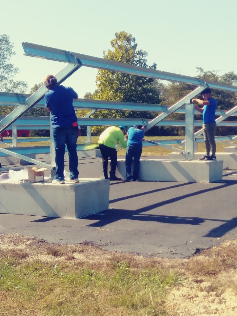 Commercial-scale solar installation project