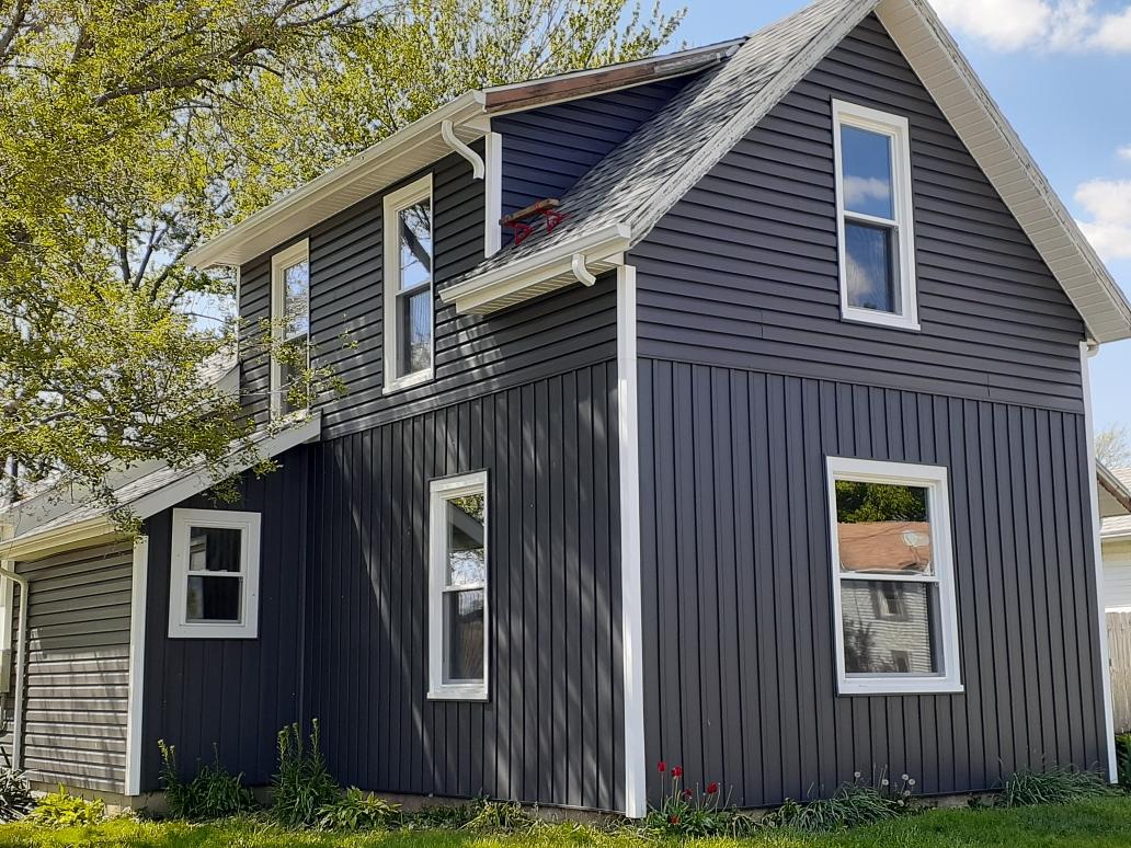 New siding installation