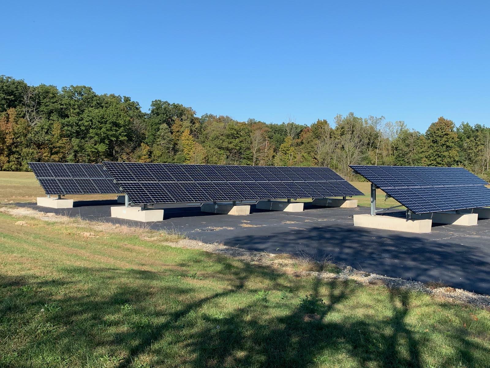 Large-scale solar array installation